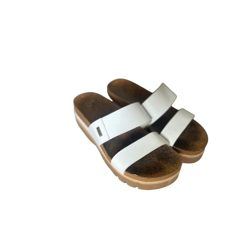 Reef Cushion Vista Higher White‎ Platform Sandals Arch Support Slides 9